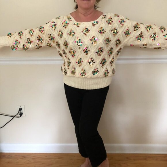 Anthropologie Lara Sequined Sweater - Picture 10 of 12